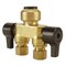 Apollo 1/2 in. Brass Push-To-Connect x 3/8 in. O.D. Comp. Dual Inline Outlet Dual Shut-Off 1/4-Turn Stop FSBDVS1238C - alternate 3